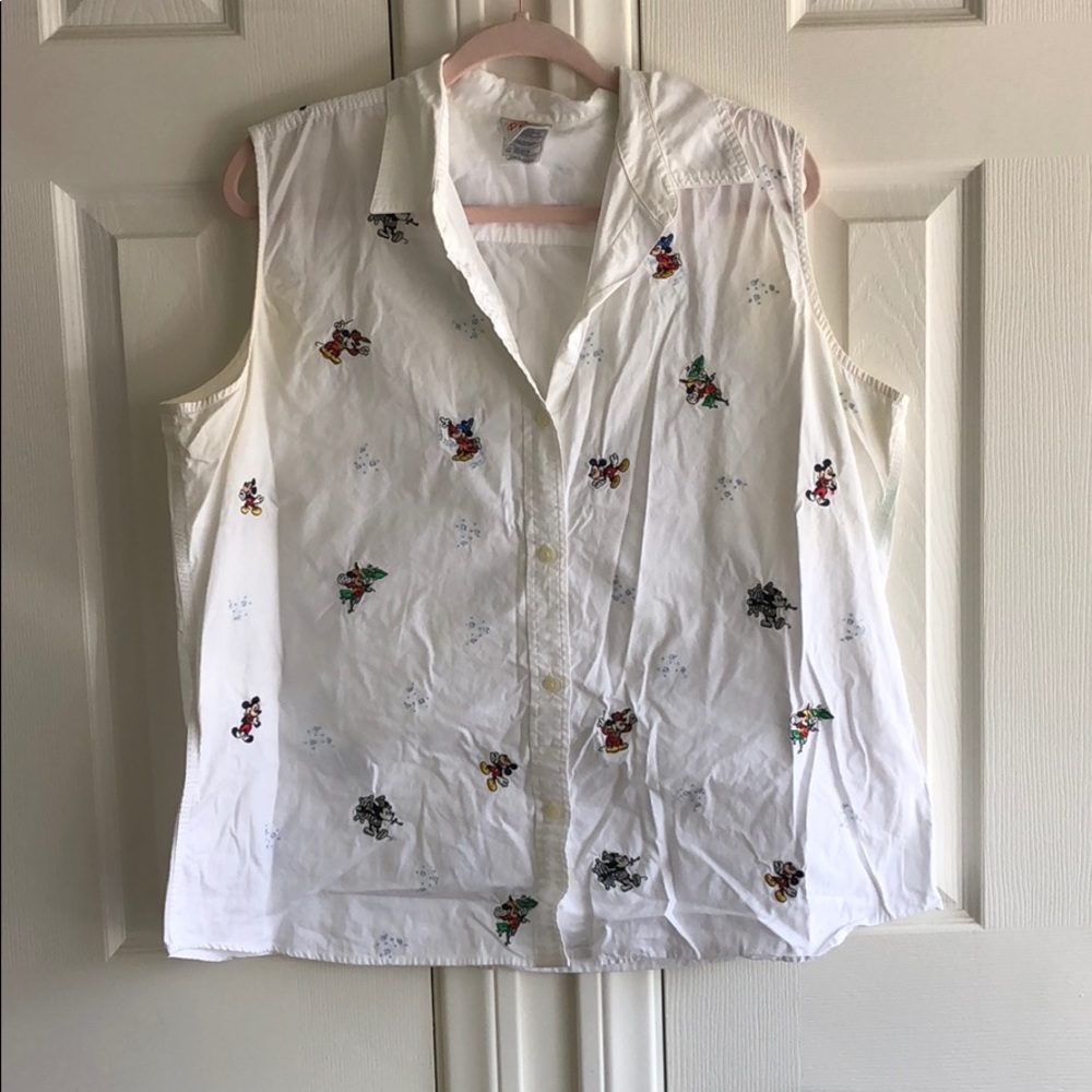 vintage mickey disney button up tank